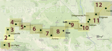 Cajon Pass Route 66 map